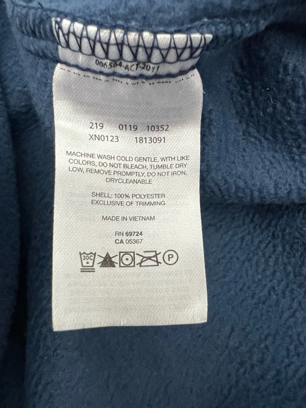 Columbia Cozy Fleece Hooded Teddy Bear One Piece Navy